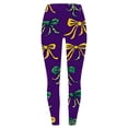 thumbnail image 4 of Womens 2026 Mardi Gras Printed Leggings Tummy Control High Waist Yoga Pants Athletic Fashion Carnival Tights Casual Fashion Bottom Pant Purple 6 M, 4 of 6