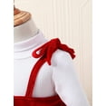 thumbnail image 5 of Bagilaanoe 2Pcs Toddler Baby Girls Christmas Clothes Ribbed Long Sleeve Turtleneck Tops + A-Line Velvet Dress 6M 12M 18M 24M 3T 4T Kids Casual Outfits, 5 of 6