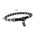 thumbnail image 2 of TNOBHG Fashionable Eyelet Belt for Women Women Thin Pants Belt Metal Buckle Faux Leather Waistband Adjustable Length Multi Holes Design Jeans Belt Women Belt, 2 of 8
