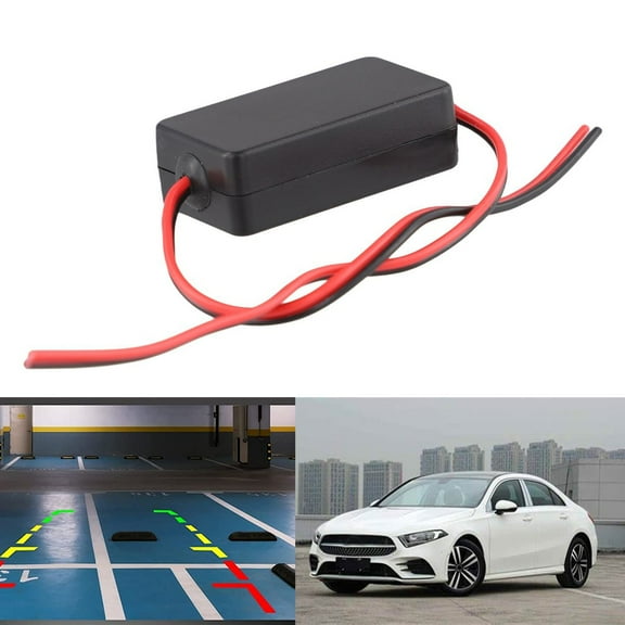 Rear Camera Power Filter, 12V DC Stabilizer For Germany Cars, Eliminate Reverse Screen Blackout, Durable Plastic