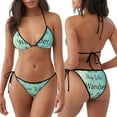 thumbnail image 3 of Balery Not All Those Who Wander Are Lost1 Pijama Estampado Bikini de Dos Piezas para Mujer - Conjunto de Bikini Ajustable Sexy y Cómodo para Playa, 3 of 6