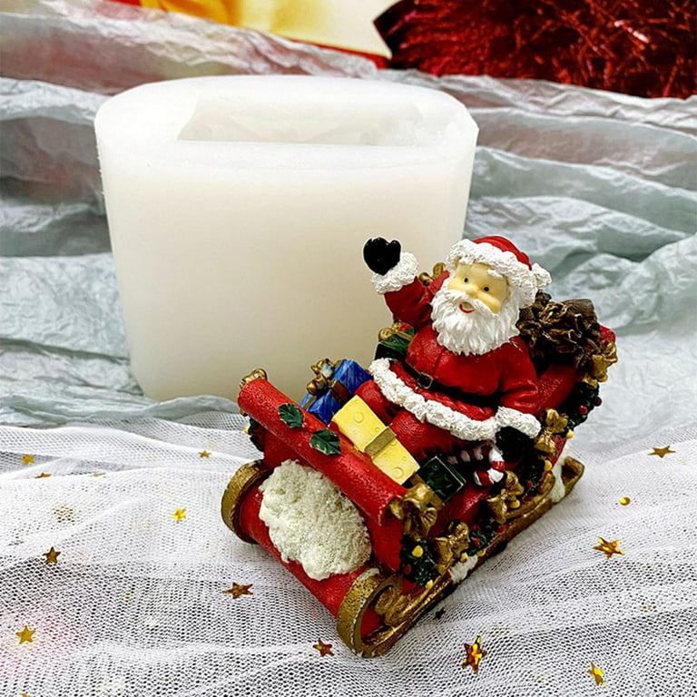 3D Christmas Santa Claus Silicone Candle Mold DIY Gypsum Soap
