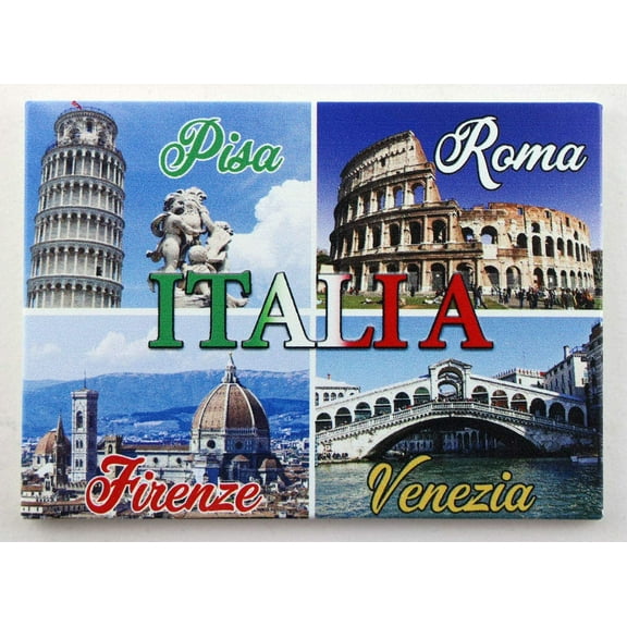 Italy Cities Collage Fridge Collector's Souvenir Magnet 2.5" x 3.5"