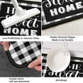 thumbnail image 5 of 2 Piece Buffalo Rug Kitchen Rug Set, Farmhouse Black and White Decor Kitchen Rugs, Absorbent Non-Slip Washable Floor Mats, Home Indoor Runner Rugs 17"x47"+17"x30", 5 of 5