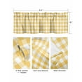 thumbnail image 5 of Plaid Yellle, Kitchen Curtain Valances for Windows Farmhouse Short Curtains, Rural Abstract Geometric Lattice Rod Pocket Valance Curtain for Bedroom Cafe Living Room 42"x18", 5 of 8