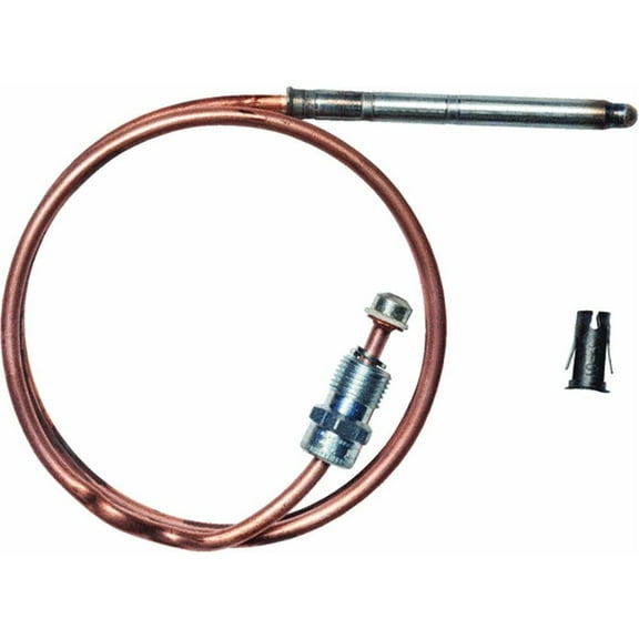 American Water Heaters 100108268 24v Tanks Thermocouple with Adapter Nut and Metal Clip
