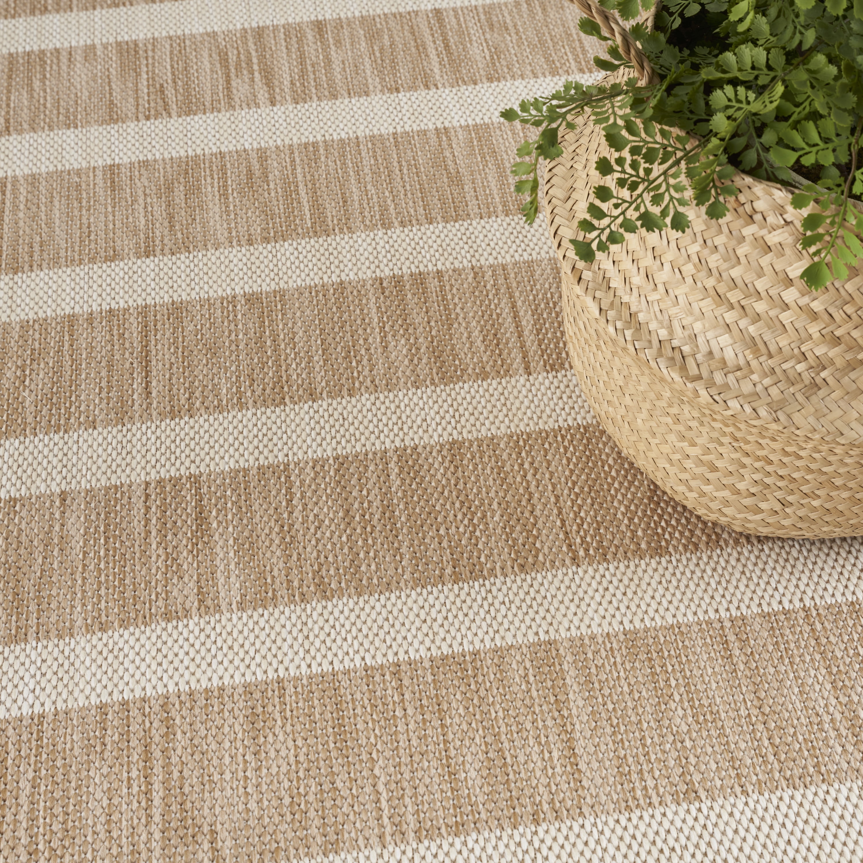 Nourison Positano Indoor/Outdoor Beige Ivory 8' x 10' Area Rug (8x10)