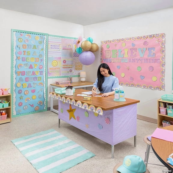 Pastel Rainbow Classroom Decorating Kit - 20 Pieces
