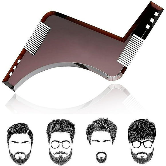 Professional Beard Stencil,beard Shapes For Chin Beard, Sideburns, Neck,styling Toolbrown