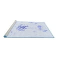 thumbnail image 2 of Ahgly Company Machine Washable Indoor Rectangle Abstract Blue Modern Area Rugs, 2' x 3', 2 of 4