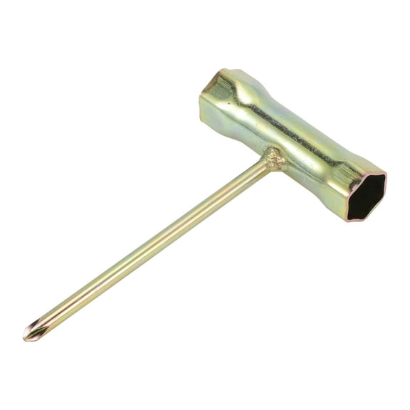 Unique Bargains 1 Pcs T Type Spark Plug Socket Wrench Durable Spanner Socket Remover 10.8x7.3cm High Carbon Steel Hexagon 17mm 19mm for Car Motorcycle Lawn Mower
