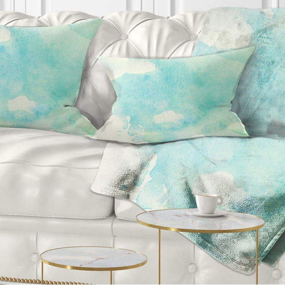 Designart Stain of Imagination - Abstract Throw Pillow - 12x20