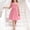 Pink, variant on Girls Sleeveless Dress, Girls Casual Dress Girls Pleated Dress Spaghetti Strap Ruffled Tiered Midi Dresses Wine