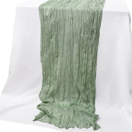 

Awevudst Cheesecloth Table Runner Boho Gauze Ruched Table Runners for Party