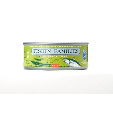 (3 Pack) Fishin' Families Light Skipjack Tuna with Salt, 5 oz