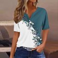 thumbnail image 7 of Babysbule Floral Print Short Sleeve O-Neck T-Shirts & Blouse (Women's), 7 of 7