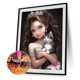 thumbnail image 5 of Pintura de diamante 5D DIY taladro redondo completo dulce niña gato decoración del hogar arte 30x40cm, 5 of 9