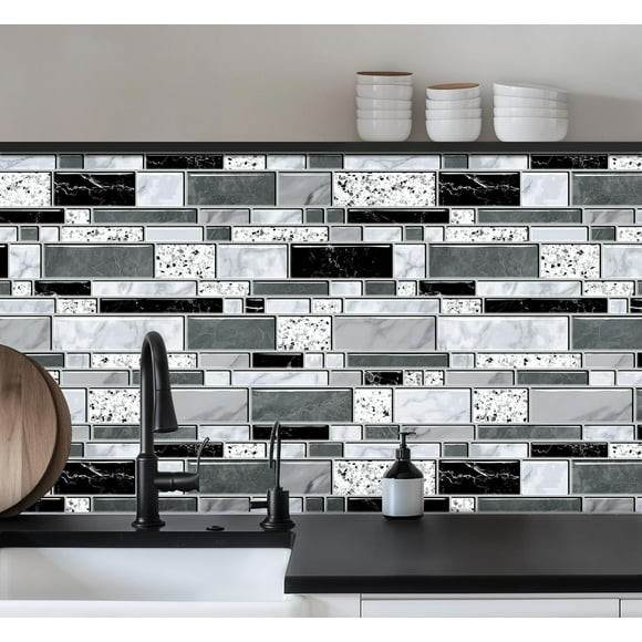 shiyou-Peel and Stick Backsplash Wallpaper, Kitchen Backsplash Wallpaper, Kitchen Peel and Stick Wall Paper, Tile Contact Paper for Countertop, Bathroom 17.7"x 118"
