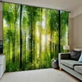 thumbnail image 3 of Youkk Rideaux Imprimés Numériques 3D pour Chambre à Coucher Salon Forêt Ensoleillée, 3 of 9