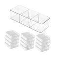 thumbnail image 3 of Dualoai Press on Nail Storage Box Set Display Case Portable Multipurpose Clear Practical Divided Long Box, 3 of 7