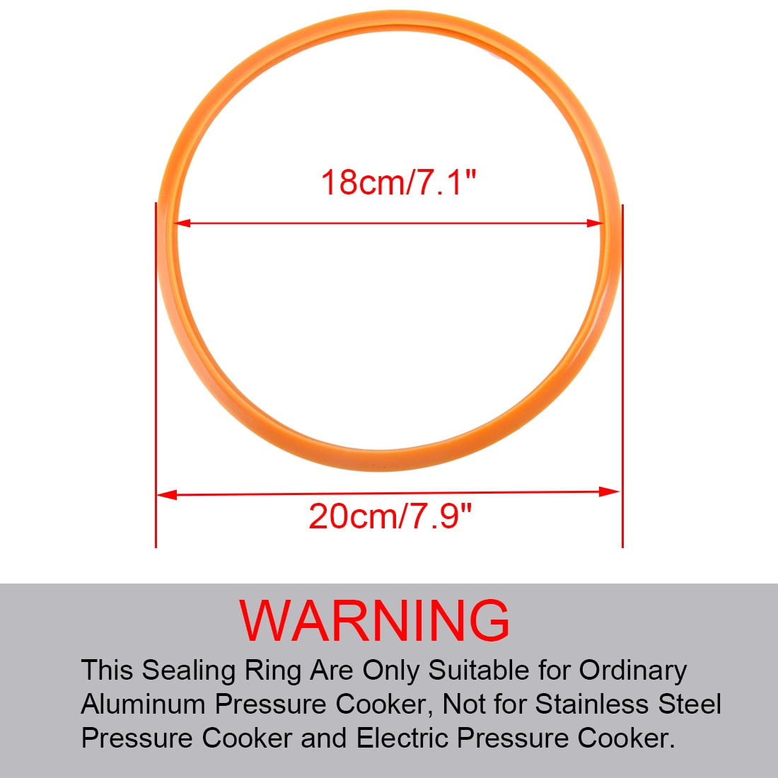 Unique Bargains 2pcs 20cm Silicone Rubber Gasket Sealing Ring Replacement For Pressure Cookers Yellow