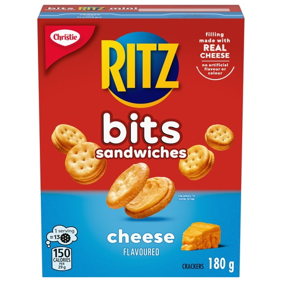 Ritz Bits Sandwich Snacking Crackers, Cheese, 180 g