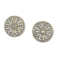 thumbnail image 2 of 2028 Jewelry Crystal Disk Button Earrings, 2 of 2