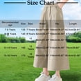 thumbnail image 4 of Jalioing Girls Summer Wide Leg Pants Quick Dry Elastic Waist Ankle Length Palazzo Pants Baggy Casual Trousers, 4 of 4