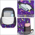 thumbnail image 4 of Dinosaur and Planet Purple Pattern 17" School Backpacks for Teens,Waterproof Oxford Fabric,S-Shape Padded Straps for School,Travel,Hiking,Camping, 4 of 6