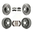 thumbnail image 1 of Transit Auto Front Rear Brake Rotors Semi-Metallic Pad & Drum Kit for Car Pontiac Sunfire Chevrolet Grand Am Cavalier Sunbird Oldsmobile Achieva Buick Skylark Corsica Beretta Cutlass Calais K8S-103293, 1 of 11