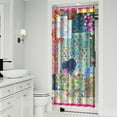 thumbnail image 2 of Tribal Style Polyester Shower Curtain 36x72 Inch Bathroom Decor Quick-Drying Fabric with Plastic Rings for Tub Use, 2 of 5