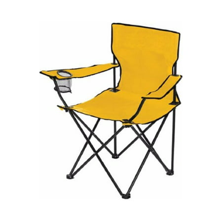 Dick's Sporting Goods Logo Chair - Great for Camping, Back Yard, Sporting Events (Gold), VERSATILE - Sturdy canvas folding chair for camping, sporting events.., By Dicks Sporting Goods Ship from