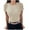 Beige, variant on LYXSSBYX Plus Size Womens Shirts Womens Fashion Summer Short Sleeve Round-Neck Solid Casaul Tops T-Shirt