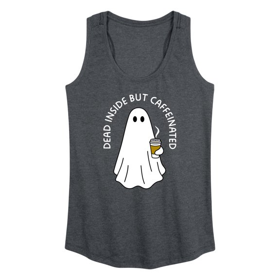 Instant Message - Dead Inside Caffeinated Ghost - Women's Racerback Tank Top