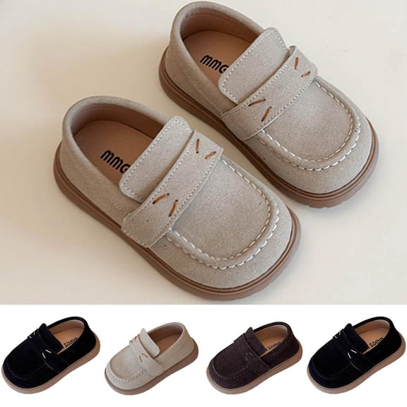 Bxsruta Toddler Boy Shoes Casual Slip-On Loafers Flat Walking Shoes