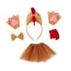 thumbnail image 5 of Disfraz de pollo, novedad, lindo, 5 piezas/conjunto, falda, diadema de pollo, Pascua para Marrón, 5 of 9