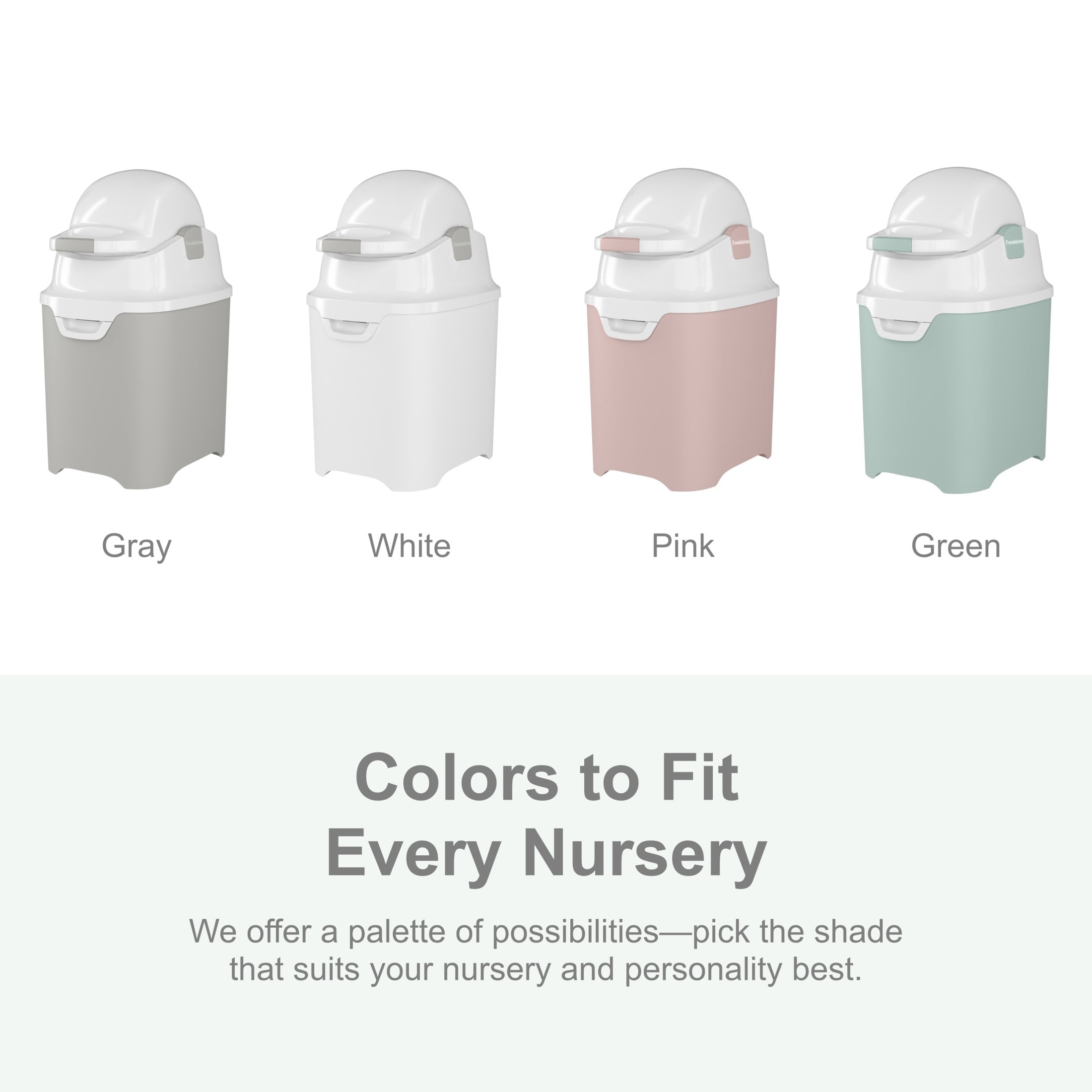 Foundations Mini Diaper Pail (Pink)