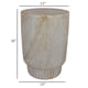 thumbnail image 5 of Soporte para plantas Archi de mesa Benzara, 46 cm, resina blanca jaspeada, 5 of 5