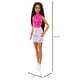 thumbnail image 3 of Barbie Fashionistas Doll #215 with Black Straight Hair, Pink Star-Print Top & Iridescent Skirt, 65th Anniversary Collectible Fashion Doll, 3 of 5