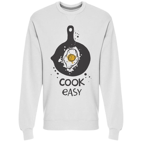 Cook Easy Hand Drawn Sweatshirt Men -Image by Shutterstock, Male 3X-Large