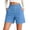 Sky Blue1, variant on Kojanyu Women's Casual Cotton Linen Shorts Relaxed Elastic Waist Shorts with Pockets, S-XXXL Multiple Colors