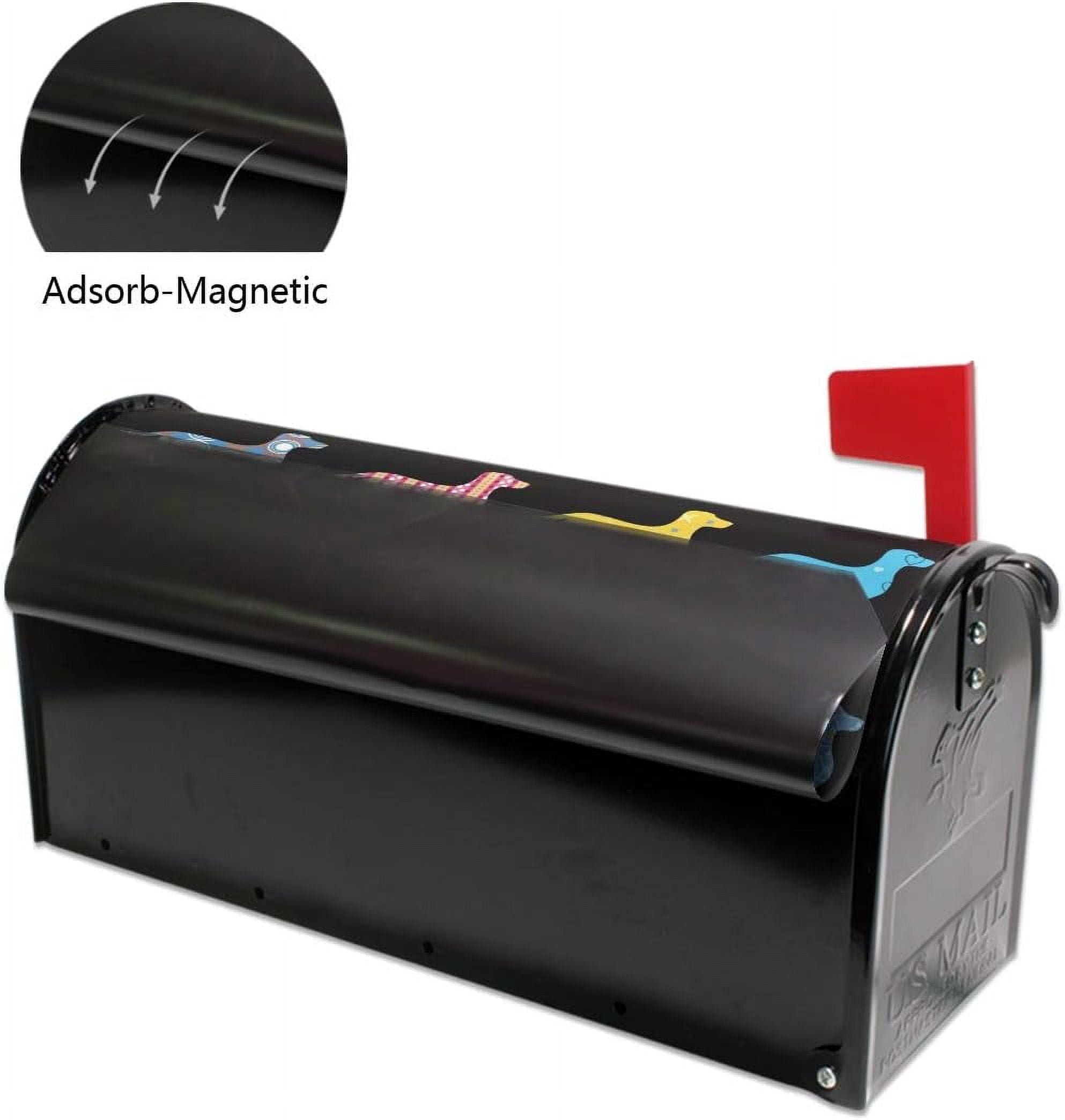 Decorative Dogs Dachshund Magnetic Mailbox Cover MailWraps Garden Yard Home Decor for Outside Standard Size-18"x 20.8"