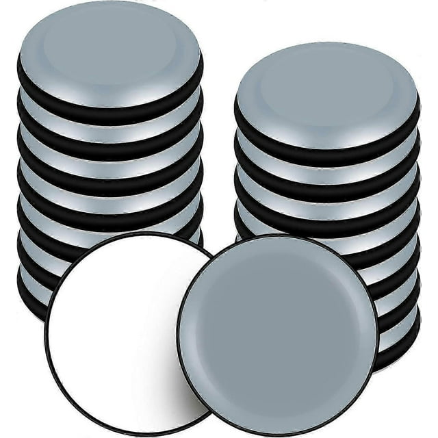 Furniture Glides, 16 Pieces PTFE Teflon Round Self Adhesive Furniture Sliders Suitable for Smooth Floors and Carpets (Round, 25mm)
