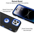 thumbnail image 3 of Ebizware for iphone 14 Pro Phone Case with [Belt Clip Holster] Kickstand Cover Military Grade Drop Protection Shockproof Heavy Duty Defender Case for iphone 14 Pro 6.1" - Black/Blue, 3 of 8