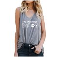 thumbnail image 1 of EQWLJWE Débardeurs pour Femmes, Débardeurs d'Été à Bretelles Imprimé devant Décontracté Ample Sans Manches Blouses en Liquidation, 1 of 4