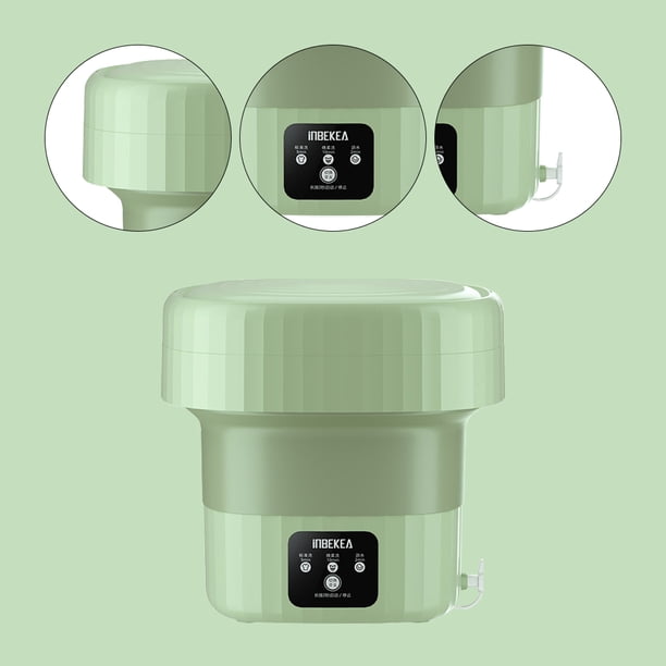 Mini Lavadora Plegable 6L Impermeable Con Función Drenaje (Verde) Tmvgtek Libre de BPA