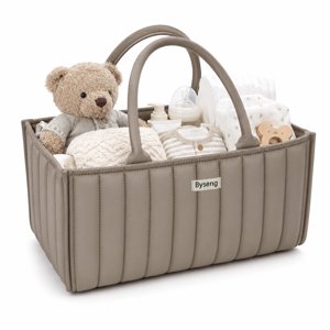 Byseng Baby Diaper Caddy Organizer, Khaki