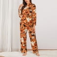 thumbnail image 2 of Sigee Halloween 2 for Women’s Pajama Sets Long-Sleeved Pjs Sets for Women 2 piece Sleepwear-XX-Large, 2 of 7