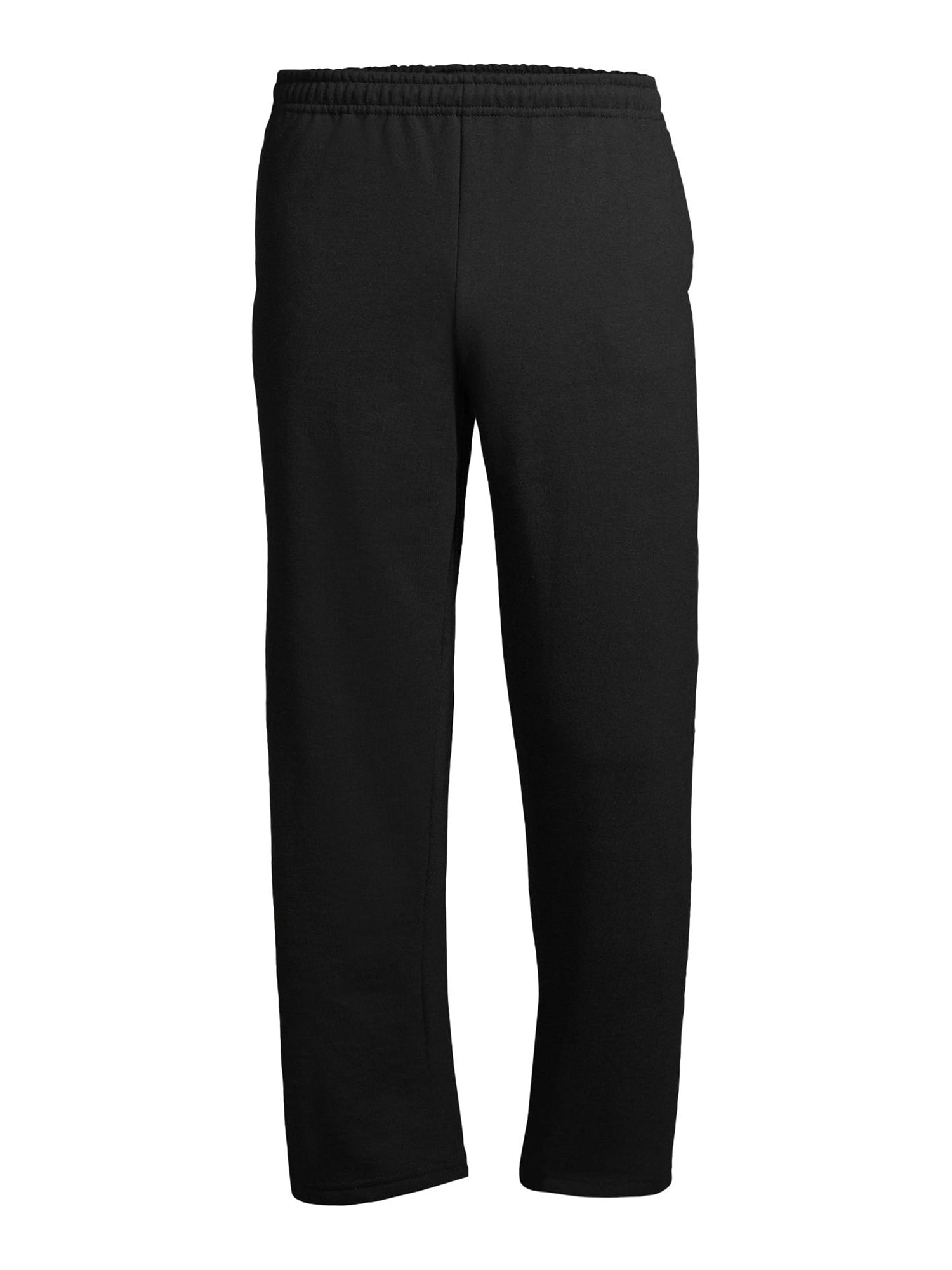 Gildan Adult Fleece Open Bottom Sweatpants with Pockets, Style G18300,  Black, Small at  Men's Clothing store