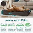 thumbnail image 4 of FurHaven Pet Dog Bed | Orthopedic Ultra Plush Luxe Lounger Pet Bed for Dogs & Cats, Chocolate, Jumbo, 4 of 10